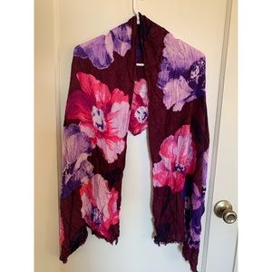 Floral printed scarf